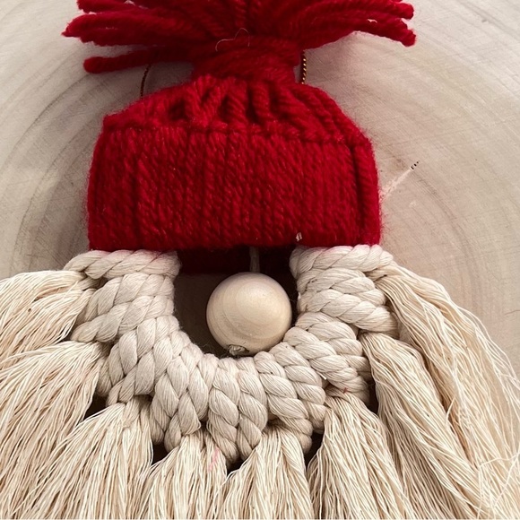 Macrame Gnome Tree Ornament - Picture 7 of 7
